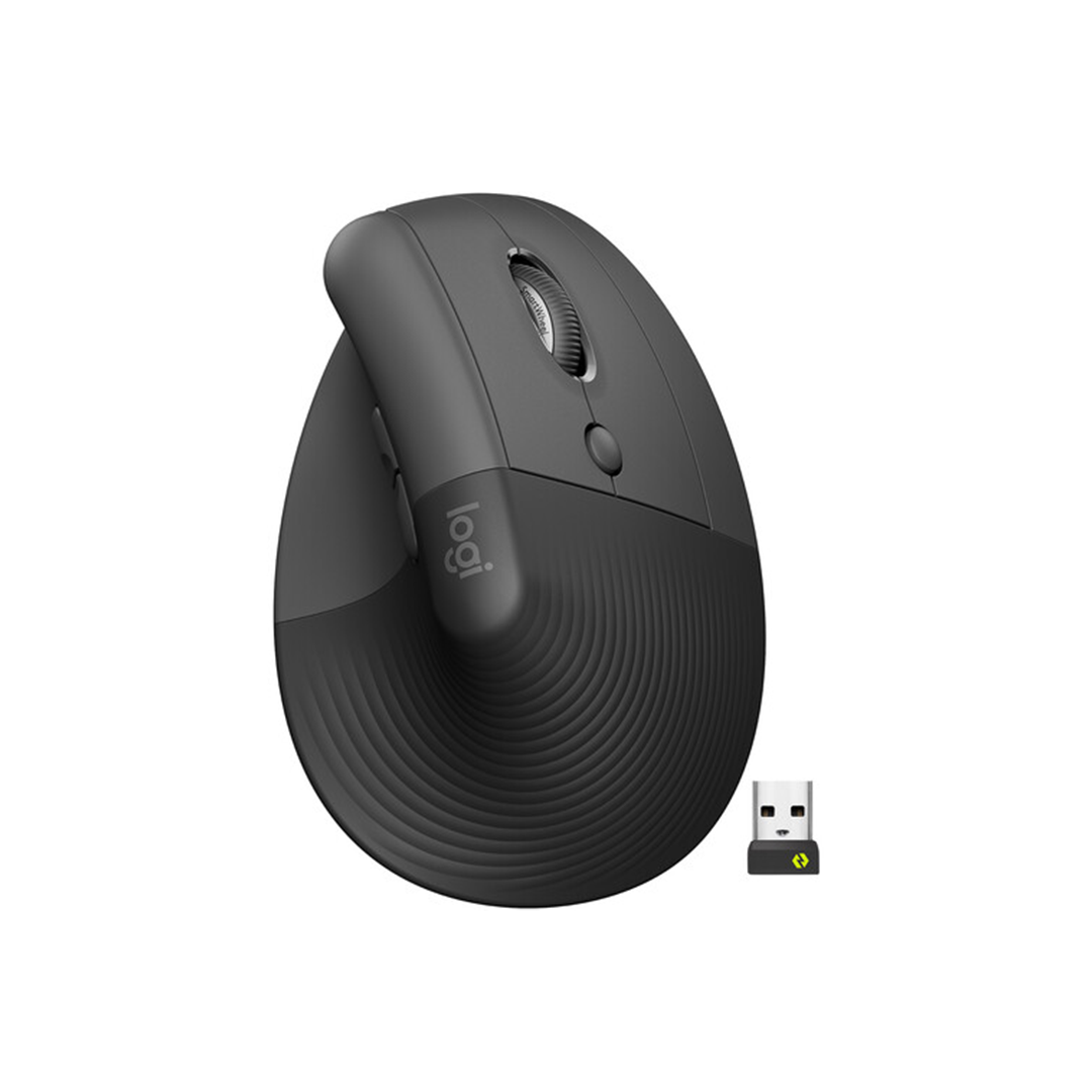 Logitech Lift Vertical Ergonomic Wireless Mouse - Graphite in Qatar Logitech Lift Vertical Ergonomic Wireless Mouse - Graphite in Qatar